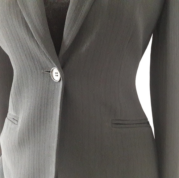 Ann Taylor Petites / Pinstripe/ Textured  Blazer - Picture 5 of 8